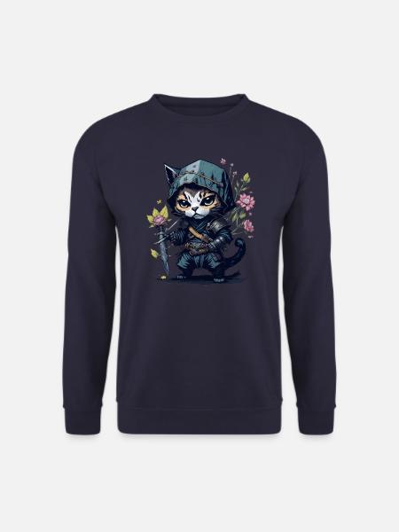 Die Ninja-Katze – einzigartig und furchtlos - Unisex Pullover - Navy