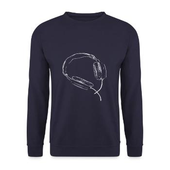 Kopfhörer - Unisex Pullover - Navy - Vorne - Alina (178cm) & Michal (187cm)
