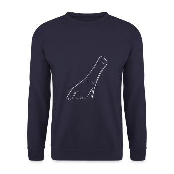 Flaschenpost hell - Unisex Pullover - Navy - Vorne - Alina (178cm) & Michal (187cm)