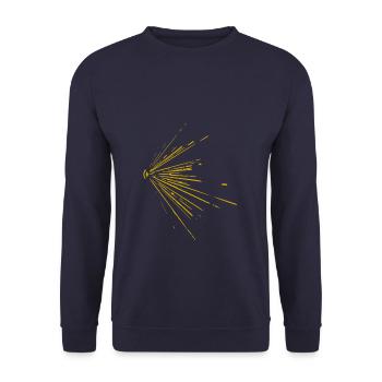 Rayons / or / abstrait / cool / tendance - Sweat-shirt Unisexe - marine - Devant - Alina (178cm) & Michal (187cm)