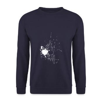 Collection créative - ligne / blanc - Sweat-shirt Unisexe - marine - Devant - Alina (178cm) & Michal (187cm)