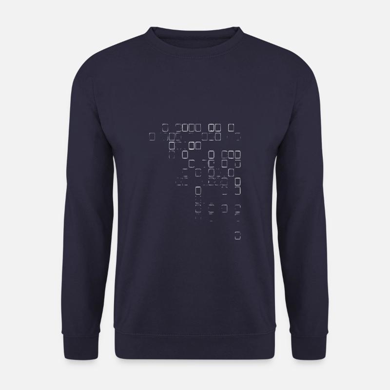 Cube - ligne / blanc - Sweat-shirt Unisexe - marine