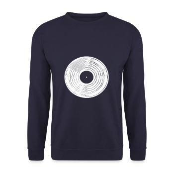 Disque blanc / blanc - Sweat-shirt Unisexe - marine - Devant - Alina (178cm) & Michal (187cm)