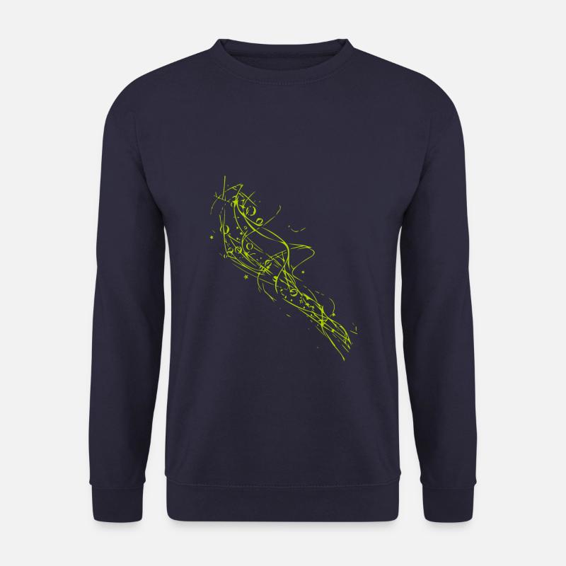 Abstrakte Linien / grün / Linie / Muster - Unisex Pullover - Navy