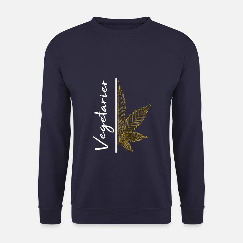 Vegetarian / cannabis / cannabis leaf / hemp - Unisex Sweatshirt - navy