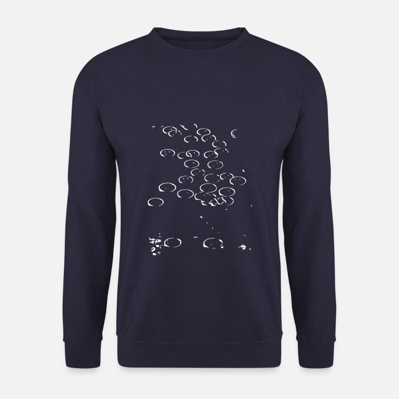 Abstrakte Punkte / weiß / Linie / Muster - Unisex Pullover - Navy
