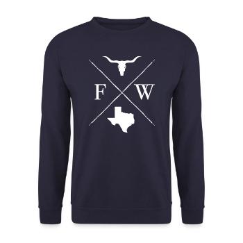 Fort Worth - Unisex Pullover - Navy - Vorne - Alina (178cm) & Michal (187cm)