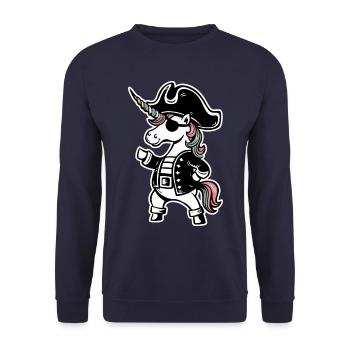 Unicorn Unicorns Mythical Creatures Mystical - Unisex Sweatshirt - navy - Front - Alina (178cm) & Michal (187cm)