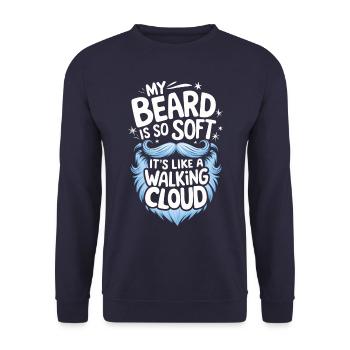 Bart Schnurrbart Bärtige Männer - Unisex Pullover - Navy - Vorne - Alina (178cm) & Michal (187cm)
