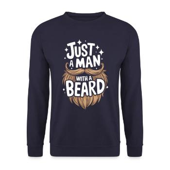 Bart Schnurrbart Bärtige Männer - Unisex Pullover - Navy - Vorne - Alina (178cm) & Michal (187cm)