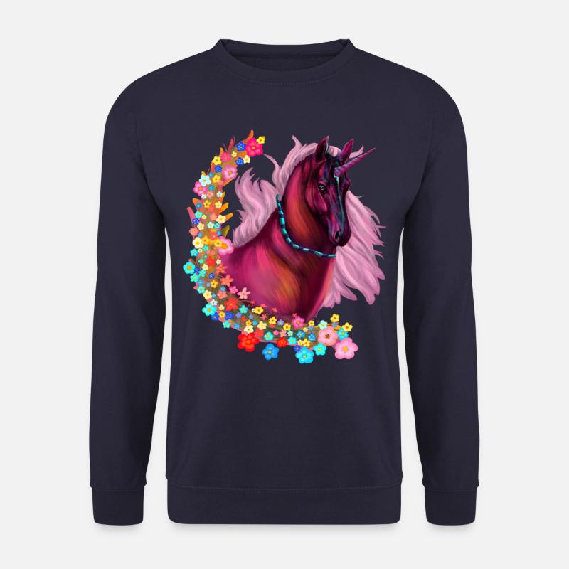 Rosa Einhorn - Unisex Pullover - Navy