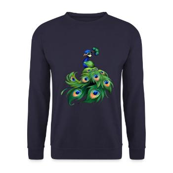 pfauenblau - Unisex Pullover - Navy - Vorne - Alina (178cm) & Michal (187cm)