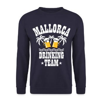 09 Mallorca Drinking Team Beer Mass Bier Party - Unisex Pullover - Navy - Vorne - Alina (178cm) & Michal (187cm)