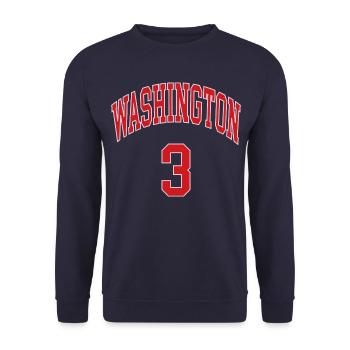 Washington 3 - Unisex Sweatshirt - navy - Front - Alina (178cm) & Michal (187cm)