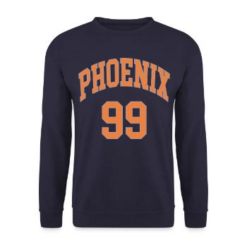 Phoenix 99 - Unisex Pullover - Navy - Vorne - Alina (178cm) & Michal (187cm)