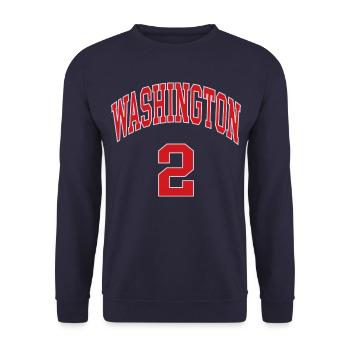Washington 2 - Unisex Sweatshirt - navy - Front - Alina (178cm) & Michal (187cm)