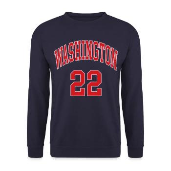 Washington 22 - Unisex Sweatshirt - navy - Front - Alina (178cm) & Michal (187cm)
