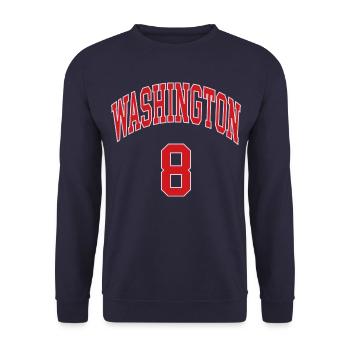 Washington 8 - Unisex Sweatshirt - navy - Front - Alina (178cm) & Michal (187cm)