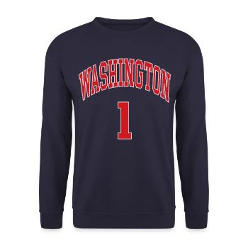 Washington 1 - Unisex Sweatshirt - navy - Front - Alina (178cm) & Michal (187cm)