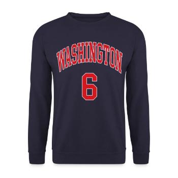 Washington 6 - Unisex Sweatshirt - navy - Front - Alina (178cm) & Michal (187cm)