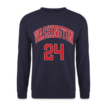 Washington 24 - Unisex Sweatshirt - navy - Front - Alina (178cm) & Michal (187cm)