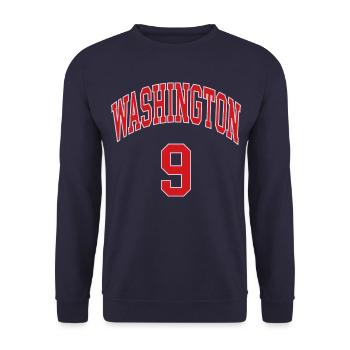 Washington 9 - Unisex Sweatshirt - navy - Front - Alina (178cm) & Michal (187cm)