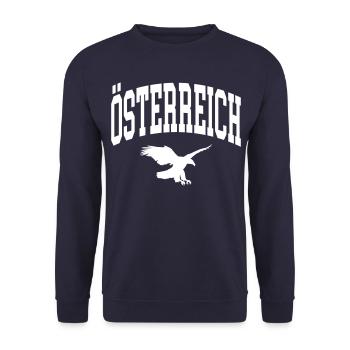Austria - Unisex Sweatshirt - navy - Front - Alina (178cm) & Michal (187cm)