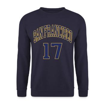San Francisco 17 - Unisex Sweatshirt - navy - Front - Alina (178cm) & Michal (187cm)