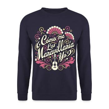 How I Would - Unisex Sweatshirt - navy - Front - Alina (178cm) & Michal (187cm)