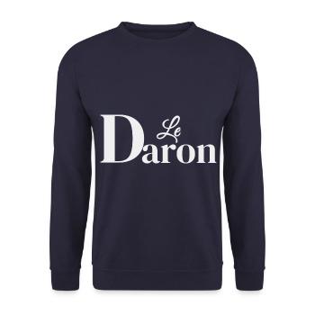 Le Daron, Le Père ! - Sweat-shirt Unisexe - marine - Devant - Alina (178cm) & Michal (187cm)