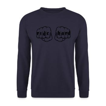 Poing dur - Sweat-shirt Unisexe - marine - Devant - Alina (178cm) & Michal (187cm)