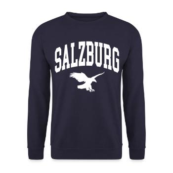 Salzburg Eagle - Unisex Sweatshirt - navy - Front - Alina (178cm) & Michal (187cm)