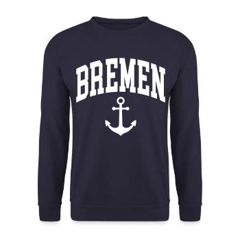 Bremen Anchor - Unisex Sweatshirt - navy - Front - Alina (178cm) & Michal (187cm)