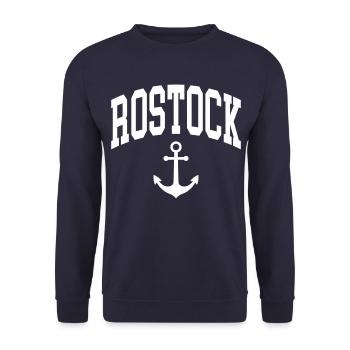 Rostock - Unisex Pullover - Navy - Vorne - Alina (178cm) & Michal (187cm)