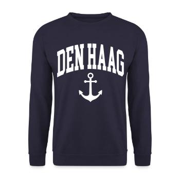 L’ancre de La Haye - Sweat-shirt Unisexe - marine - Devant - Alina (178cm) & Michal (187cm)