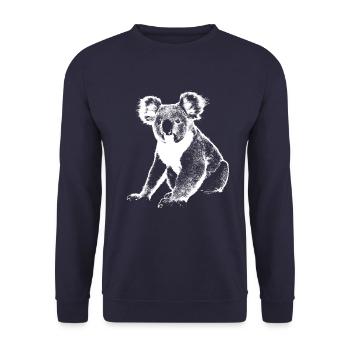 Koala - Sweat-shirt Unisexe - marine - Devant - Alina (178cm) & Michal (187cm)