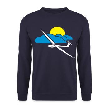 wolkenstraße segelfliegen - Unisex Pullover - Navy - Vorne - Alina (178cm) & Michal (187cm)