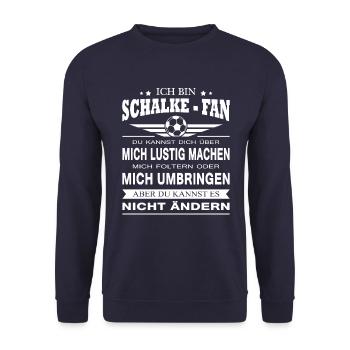 Schalke Design pour les vrais fans ! - Sweat-shirt Unisexe - marine - Devant - Alina (178cm) & Michal (187cm)