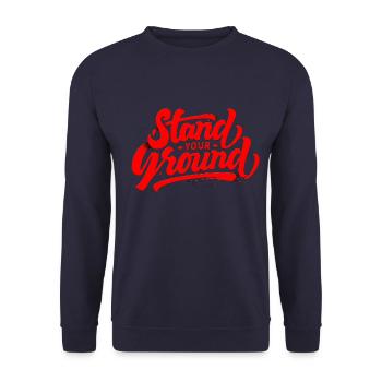stand your ground - Unisex Sweatshirt - navy - Front - Alina (178cm) & Michal (187cm)