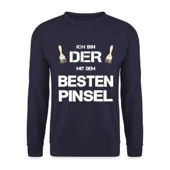 Anstreicher Maler bester Pinsel Geschenk lustig - Unisex Pullover - Navy - Vorne - Alina (178cm) & Michal (187cm)
