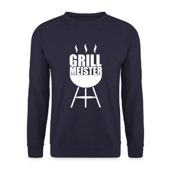Grill Grillen Grillmeister Grillmeister Spruch - Unisex Pullover - Navy - Vorne - Alina (178cm) & Michal (187cm)