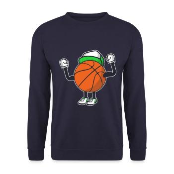 Basketball basketball sport - Unisex Sweatshirt - navy - Front - Alina (178cm) & Michal (187cm)