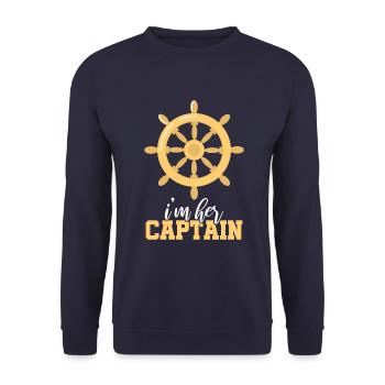 Sailing sailors captain sailor sailor saying - Unisex Sweatshirt - navy - Front - Alina (178cm) & Michal (187cm)
