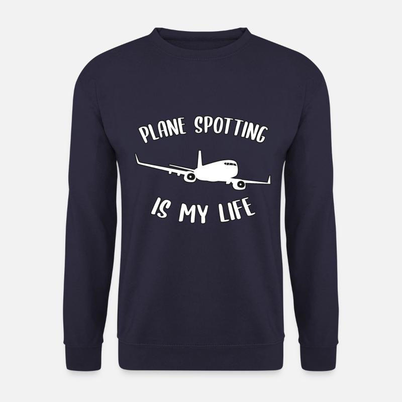 PLANE SPOTTER Planespotter Planespotting - Unisex Pullover - Navy