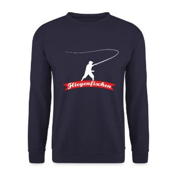 Fly fishing fly fishing fishing fishing - Unisex Sweatshirt - navy - Front - Alina (178cm) & Michal (187cm)