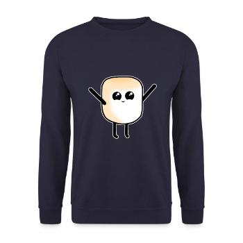 Guimauve mignon bonbon fille enfant - Sweat-shirt Unisexe - marine - Devant - Alina (178cm) & Michal (187cm)