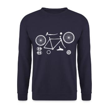 Bicycle cycling items mechanic - Unisex Sweatshirt - navy - Front - Alina (178cm) & Michal (187cm)