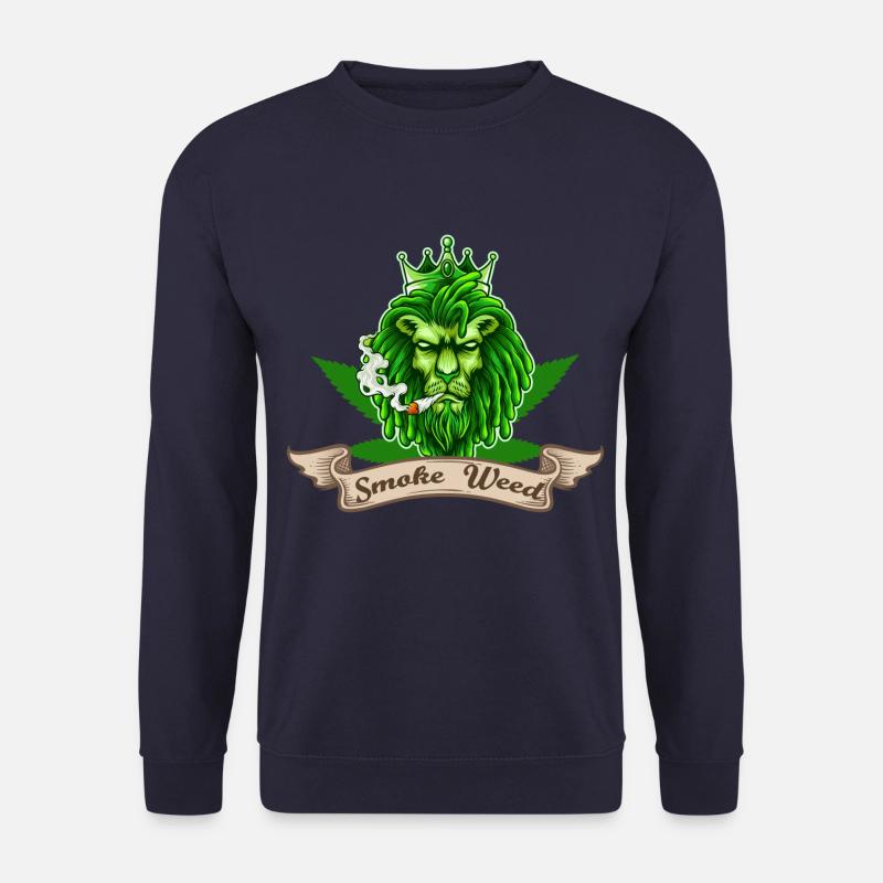 Weed marihuana Gras Rauchen - Unisex Pullover - Navy
