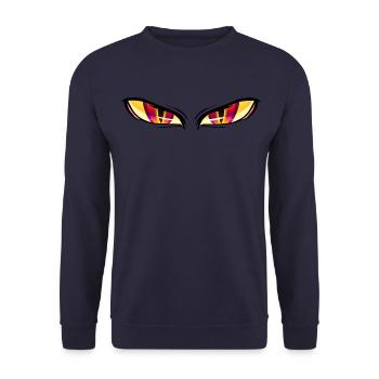 Augen Tieger Löwe - Unisex Pullover - Navy - Vorne - Alina (178cm) & Michal (187cm)