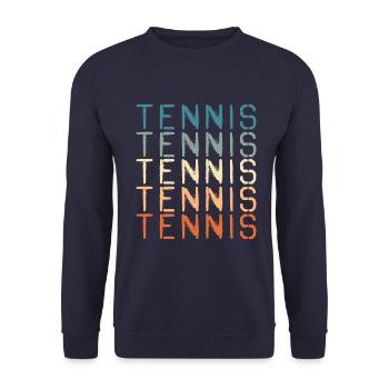 TENNIS nothing but tennis sport - Unisex Sweatshirt - navy - Front - Alina (178cm) & Michal (187cm)
